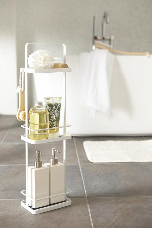 Tower bath rack 3 shelf slim - white