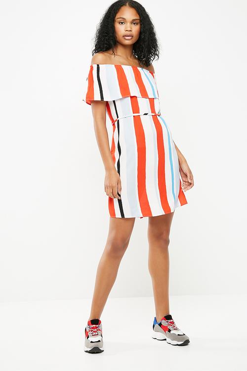Darla off shoulder dress - multi