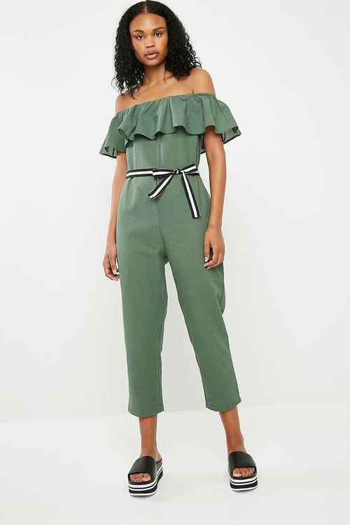 Frill jumpsuit - green 