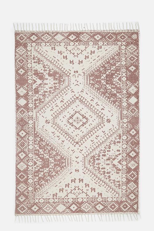 Agrona printed rug - dark dusty pink