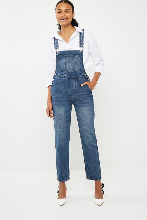Wide leg dungarees - blue 