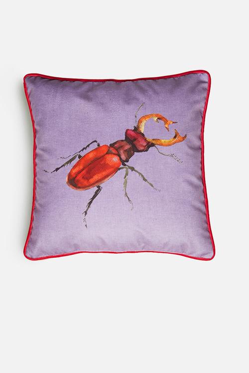 Scarlet bug cushion cover - purple multi