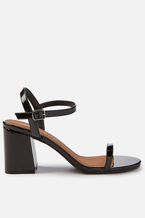Billy thin strap heel - black