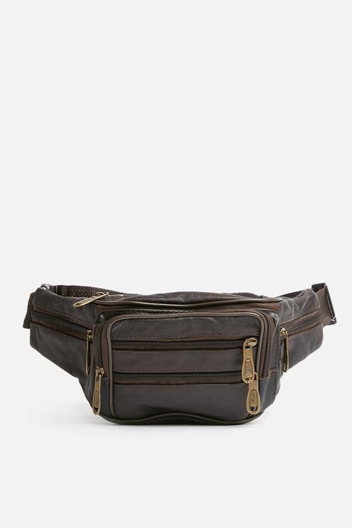 Kev waist bag leather - brown