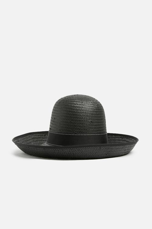 Tall crown holborn hat - black