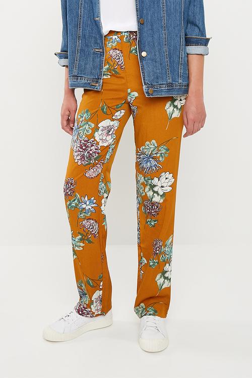Floral wide leg trousers - multi