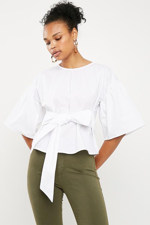 Poplin blouse - white 