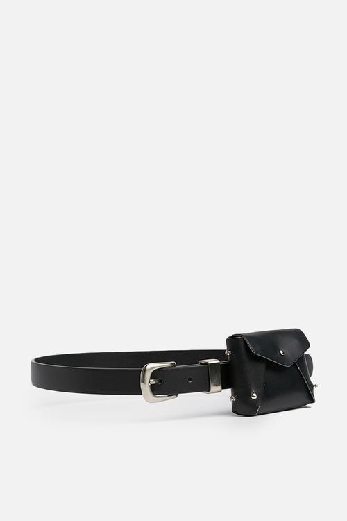 Mini bag detail belt - black