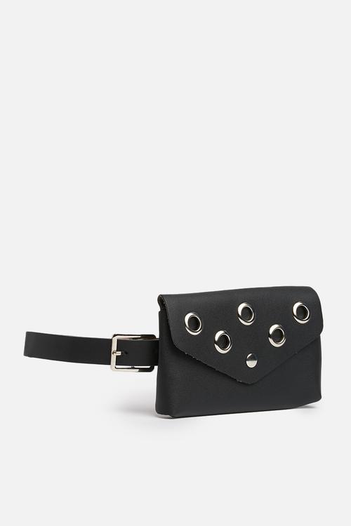O-ring waist bag - black