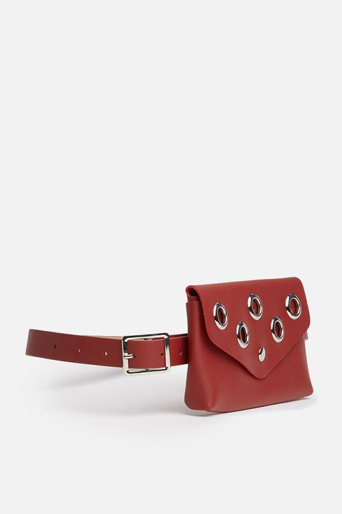 O-ring waist bag - burgundy