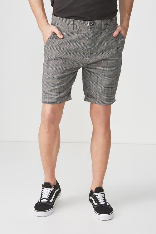 Washed chino short - grey
