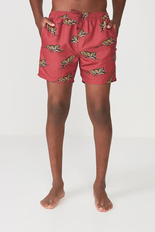 Basic swim shorts - red 
