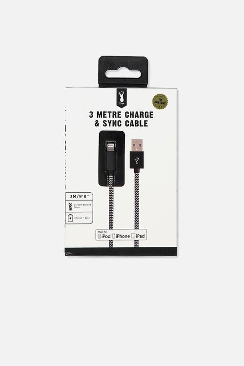 3m charge and sync MFI cable - black