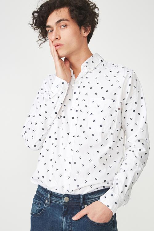 Brunswick long sleeve shirt - white 