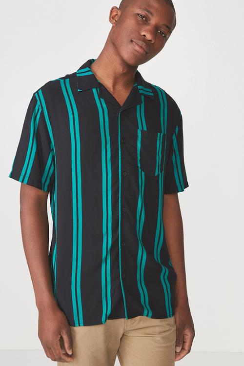 Festival shirt - black & blue 
