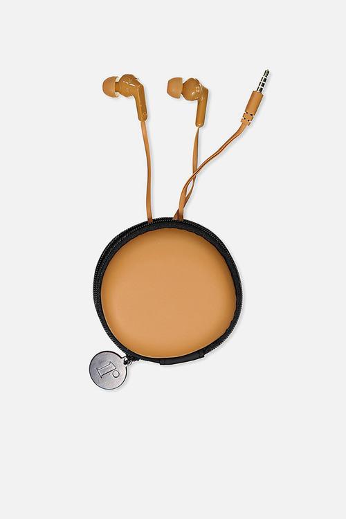 Travel earphones - tan