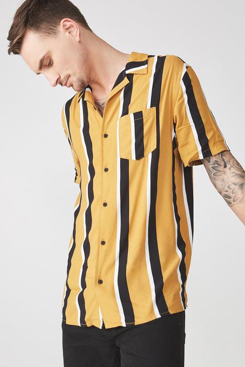 Festival shirt - black & tan 