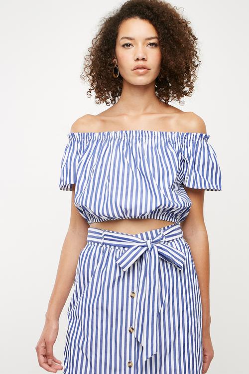 Blouson blouse - Stripe