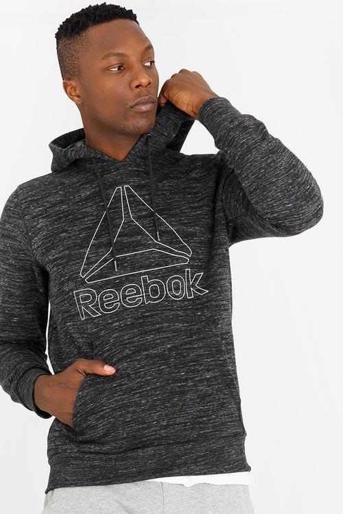 Reebok EL Big Logo Hoody Black and White
