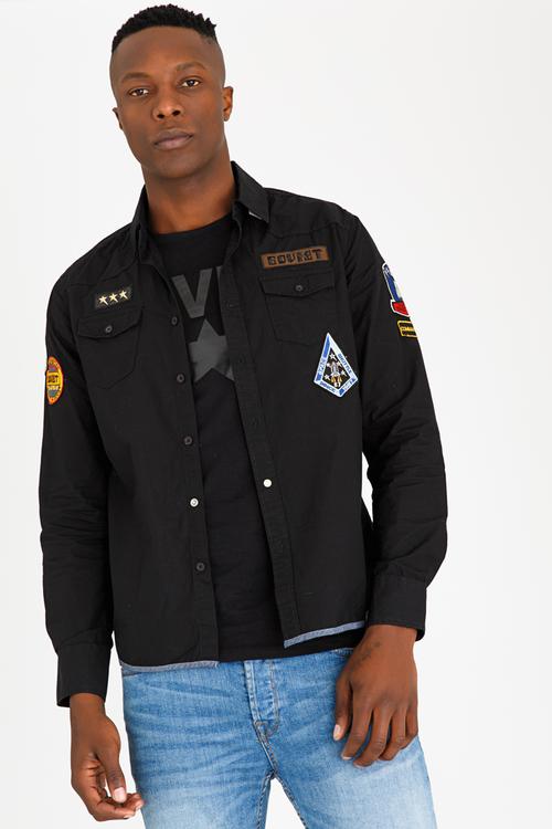 Valero Denim Shirt Black