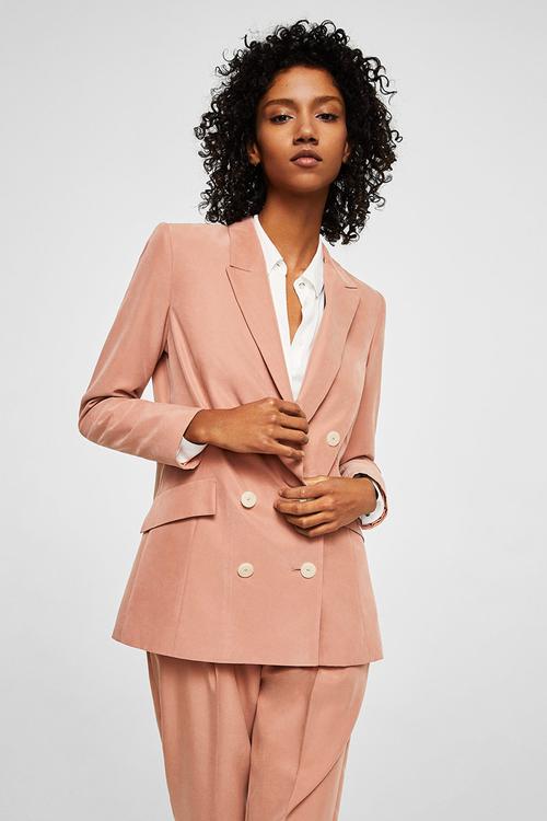 Modal-blend Suit Blazer Burnt Orange