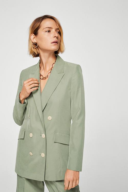 Modal-blend Suit Blazer Khaki Green