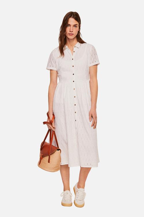 Openwork Dress Off White