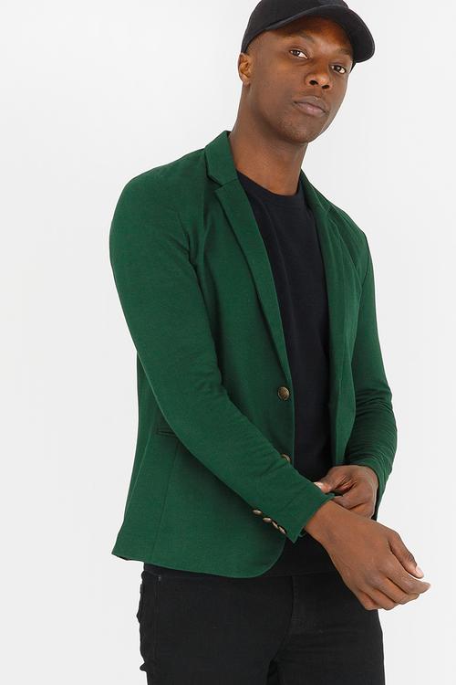 Borris Cotton Blazer Forest Green