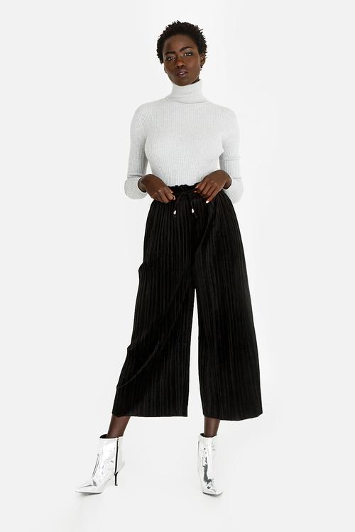 Velour Culottes Black