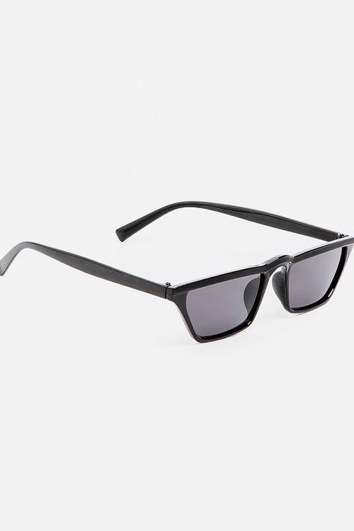 Slim Rectangle Sunglasses Black