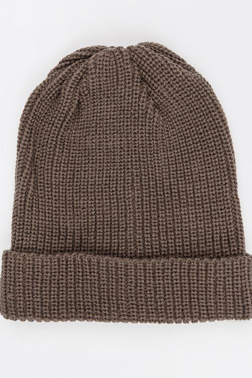 Fisherman Turn Up Beanie Brown