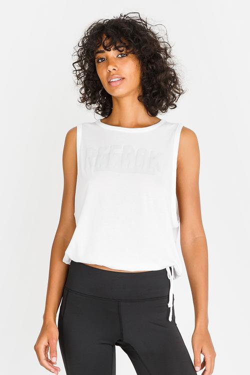 Reebok Tie Detail Tank White