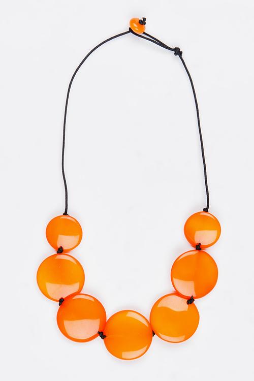 Stone Detail Necklace Orange