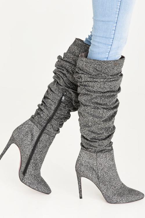 Baby Knee Length Boots Dark Grey