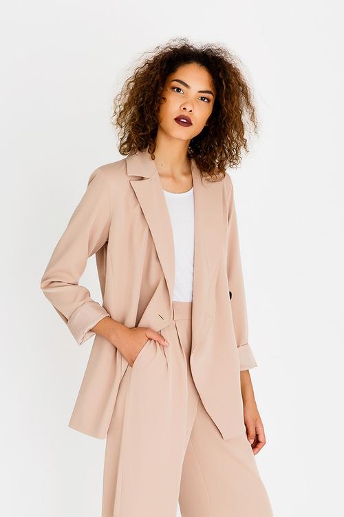 Wrap Blazer Beige
