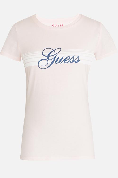 Lined Guess Tee Pale Pink