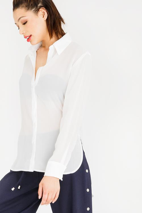 Sheer Shirt Off White