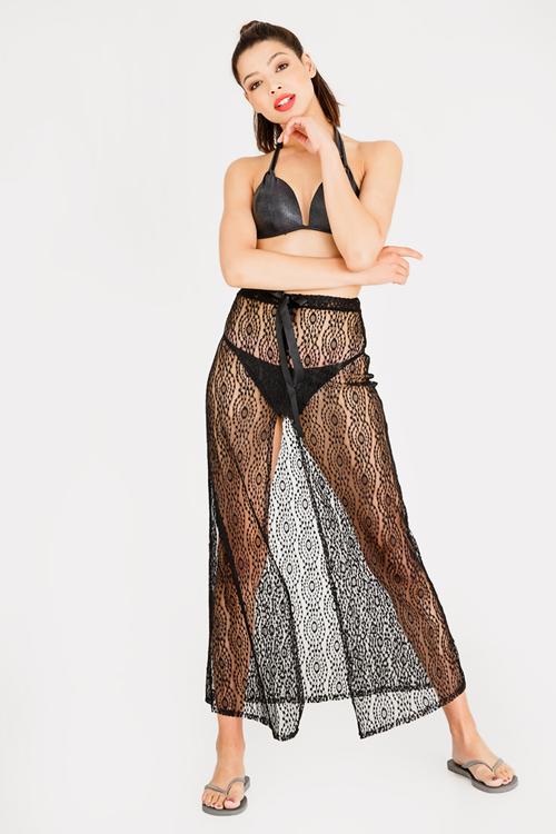 Long Skirt Cover-up Black