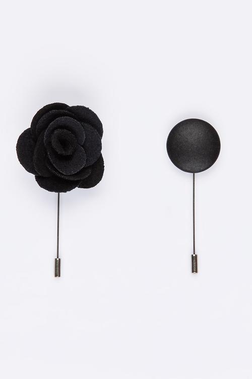 2 Pack Lapel Pin Black