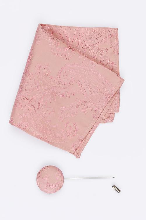 Lapel & Pocket Square Pale Pink