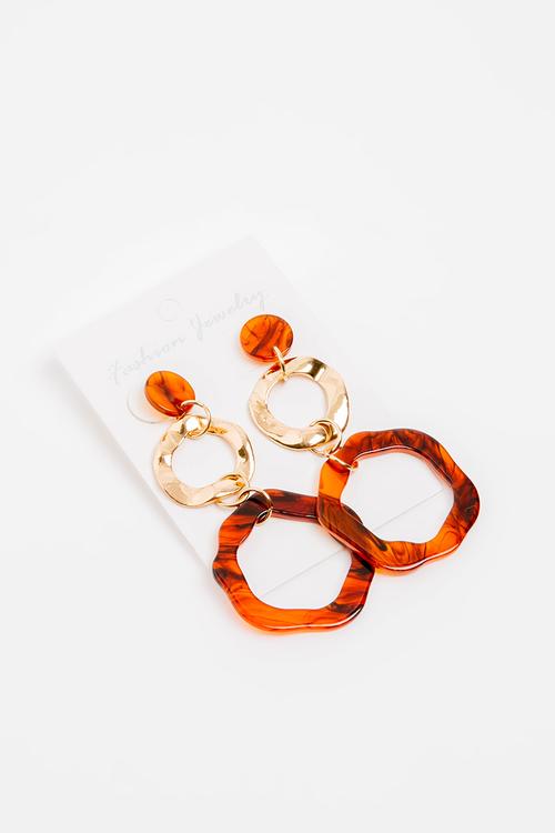 Tortoise Shell Earrings Tan