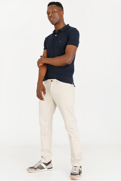 Basic Slim Chino Pants Taupe