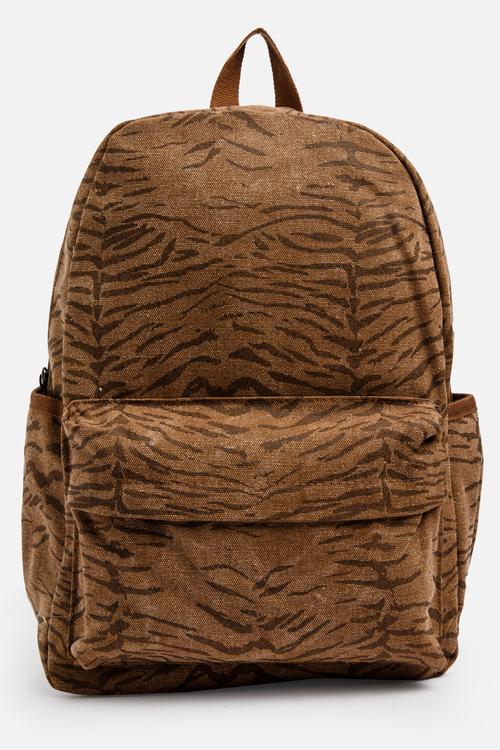 Printed Backpack Brown