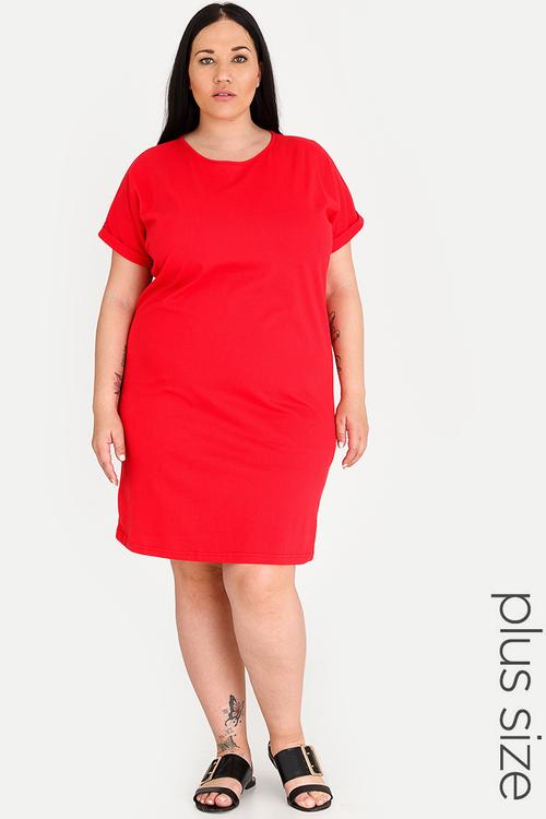 Boxy Tshirt Dress Red
