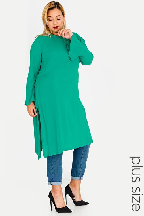 Bell Sleeve Tunic Green