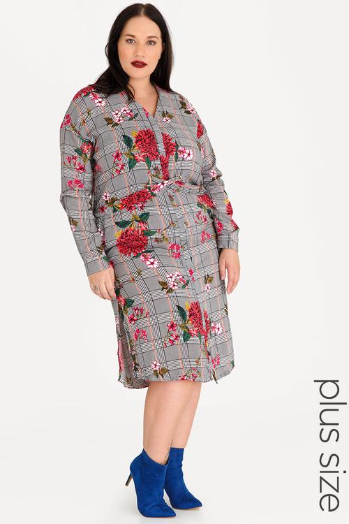 Eyelet Tie Dress Multi-colour
