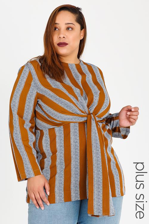 Self Tie Top Mid Brown