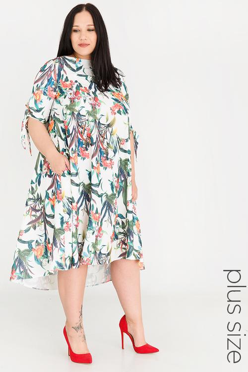 Keaton trapeze boat neck dress - white