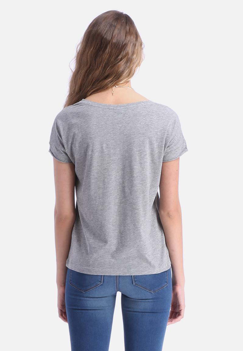 Canine T Shirt - Light Grey Melange Vero Moda T-Shirts, | Superbalist.com