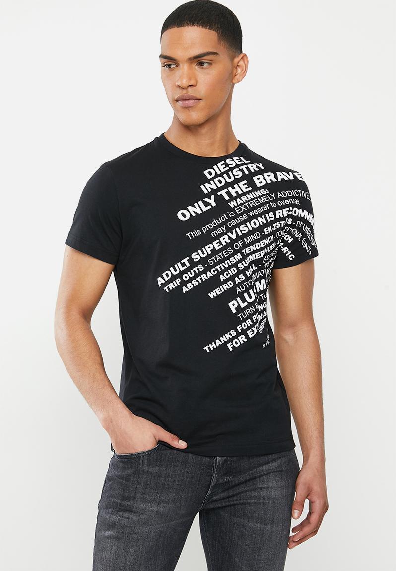 Diesel T DIEGO S3 T Shirt Black Prices Shop Deals Online PriceCheck